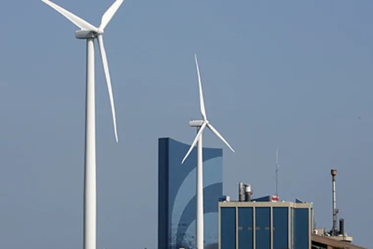 The Mid-Atlantic is considered a prime area for development of wind farms, including the ACUA Jersey-Atlantic Wind Farm in Atlantic City. (Charles Fox / Staff Photographer)