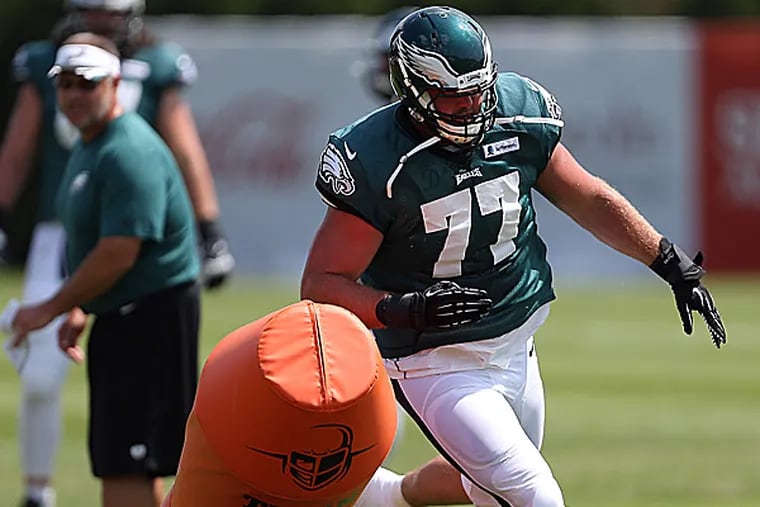 Eagles offensive lineman Kevin Graf. (David Maialetti/Staff Photographer)