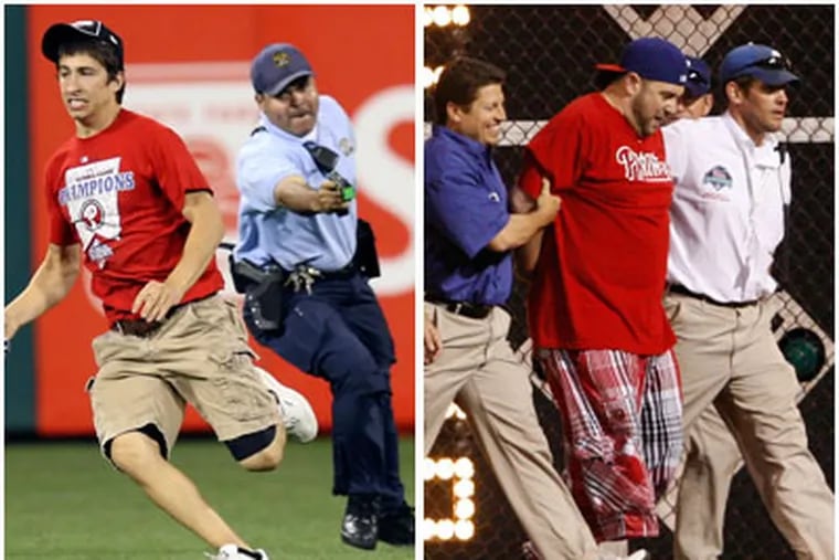 Within two nights, two fans ran onto the field at Citizens Bank Park, disrupting a Philadelphia Phillies game.
