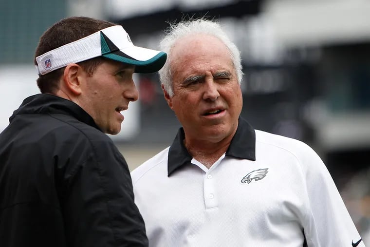 Eagles GM Howie Roseman (left) is well-known for his draft-day reaches, but he's still the apple of owner Jeffrey Lurie's eye.