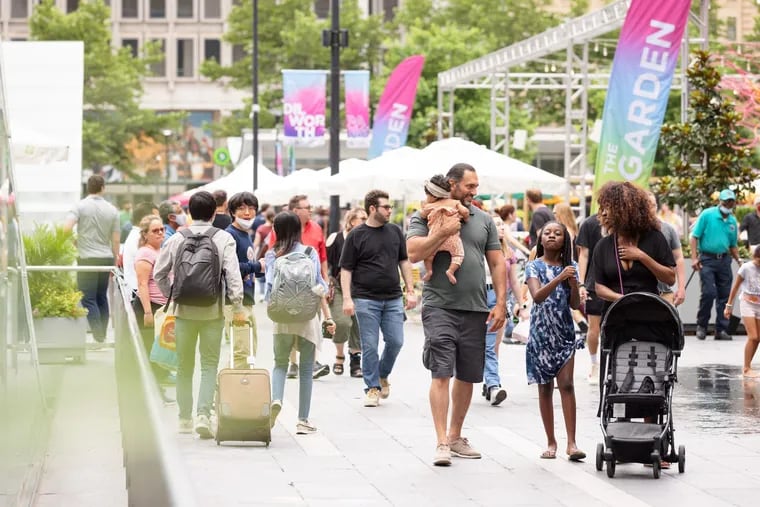 Dilworth Park at City Hall hosts The Garden, a free, pop-up, springtime event, June 10-12.
