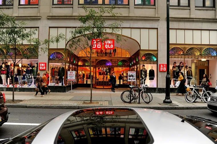 Uniqlo, on the 1600 block, joins recent Chestnut Street arrivals that include Nordstrom Rack, Five
Below, and Banana Republic Factory Outlet. (TOM GRALISH/Staff Photographer)