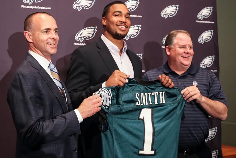 The Philadelphia Eagles drafted Marcus Smith with the No. 26 pick of the first round in 2014.