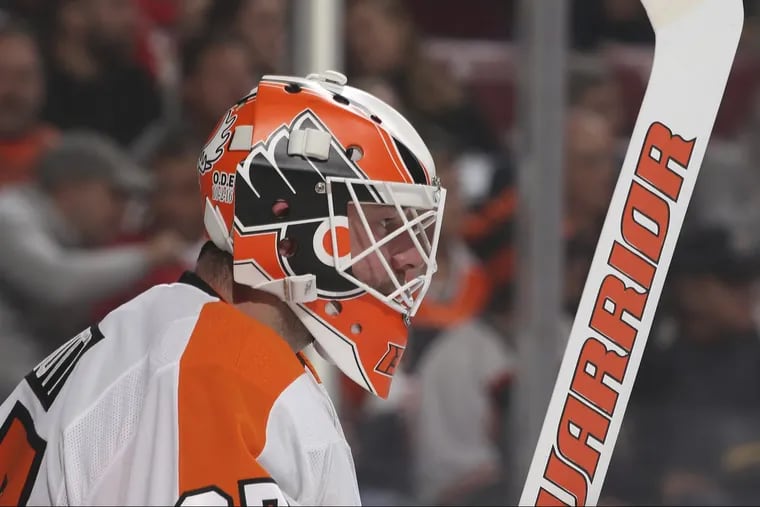 Goaltender Brian Elliott has started in each of the Flyers’ last 13 games.