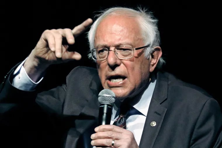 In this April 4, 2018, file photo, Sen. Bernie Sanders, I-Vt., responds to a question during a town hall meeting in Jackson, Miss. Sanders won Vermont's Democratic Senate primary on Tuesday, Aug. 14, but was expected to turn down the nomination, as he did in his previous campaigns, and support other Democratic candidates.