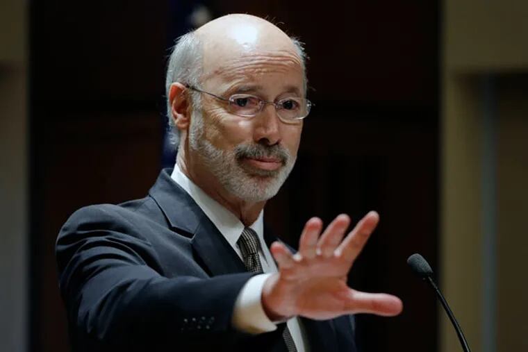 Gov. Wolf: May do well to take a new, conciliatory approach to GOP Legislature. (MATT ROURKE/ASSOCIATED PRESS)