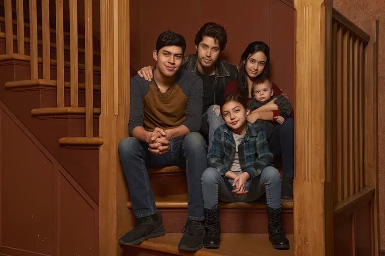 Freeform's "Party of Five" stars  Niko Guardado as Beto Acosta, Brandon Larracuente as Emilio Acosta, Elle Paris Legaspi as Valentina Acosta, and Emily Tosta as Lucia Acosta, four of the five siblings left behind to fend for themselves -- and care for a baby -- as their parents are deported in a Freeform reboot of the 1994-2000 family drama on Fox.