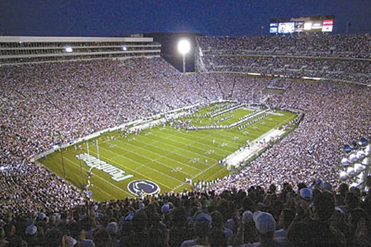 The roar from Penn State's student section can reach 110 decibels. (Pat Little/AP file photo)
