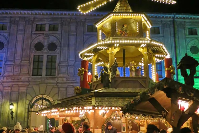 The Christmas market in the Residenz in Munich.