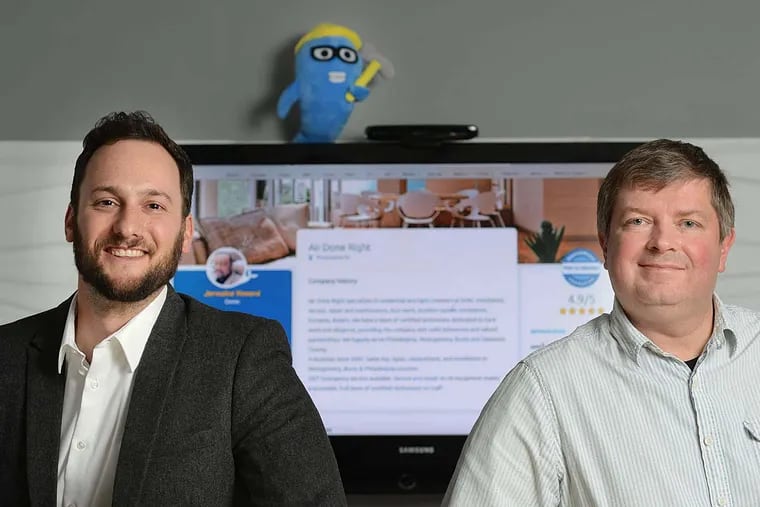 ServiceWhale was inspired by founder Dmitri Saveliev (right) having a bad experience with home improvement. Aaron Rovner (left) said it creates a "full e-commerce solution."