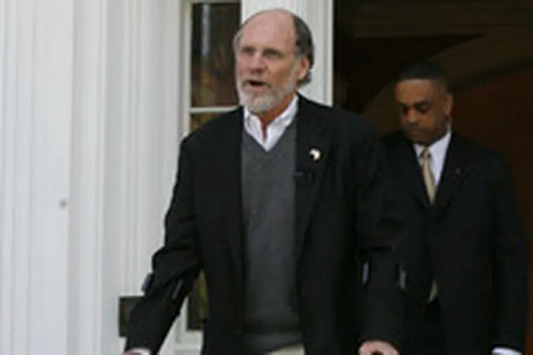 Gov. Corzine prepares to tell reporters, &quot;It&#0039;s time for me to get to work.&quot;
