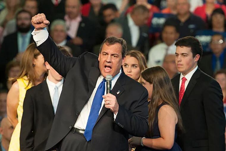 Gov. Christie has given five policy speeches since April. CLEM MURRAY / Staff Photographer
