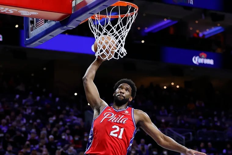 Sixers center Joel Embiid is third in NBA-All-Star voting for Eastern Conference frontcourt players.