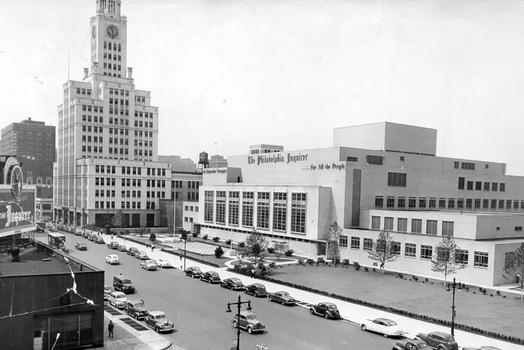 The former Philadelphia Inquirer building at 400 N. Broad Street in 1949.