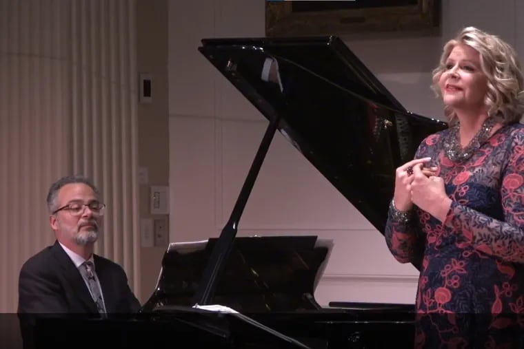Star mezzo-soprano Susan Graham and pianist Bradley Moore perform a May 11, 2021, recital presented by the Philadelphia Chamber Music Society