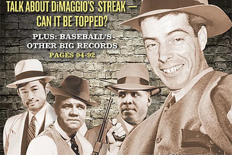 Joe DiMaggio's 56-game hitting streak still stands as the best in baseball history. (Amy Raudenbush/Daily News Photo Illustration)