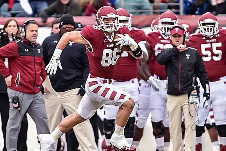 Temple tight end Colin Thompson. (John Geliebter/USA Today Sports)
