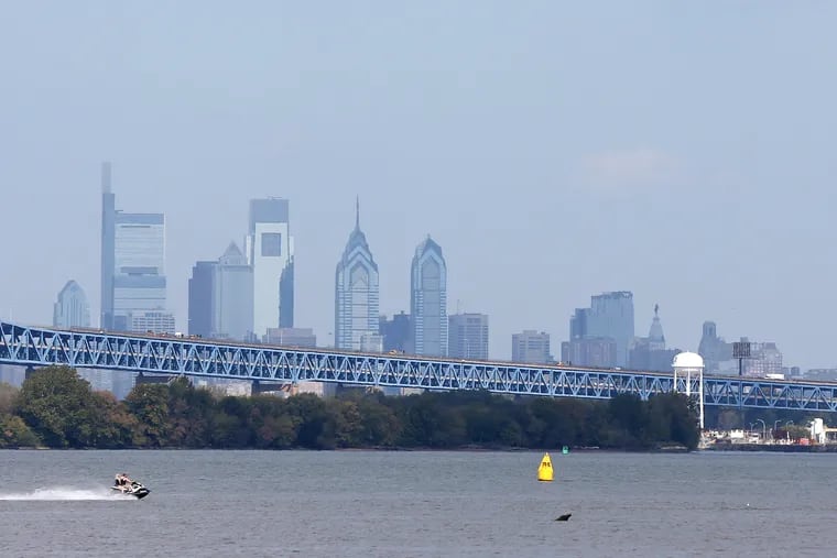 The Philadelphia skyline is pictured from Riverwinds Park in West Deptford, N.J., on Wednesday, Oct. 2, 2019.