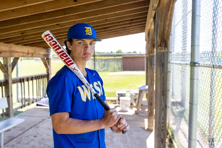Jay Slater, 18, is a senior catcher for Downingtown West High School.