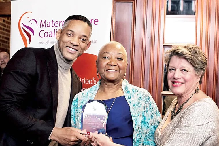 Will Smith was in town this weekend to support his mother Carolyn Smith as she was honored for her work with the Maternity Care Coalition at the Smith Estate in Bryn Mawr. Smith attended a Sixers game later that evening.
Photo credit: Amit Gabai