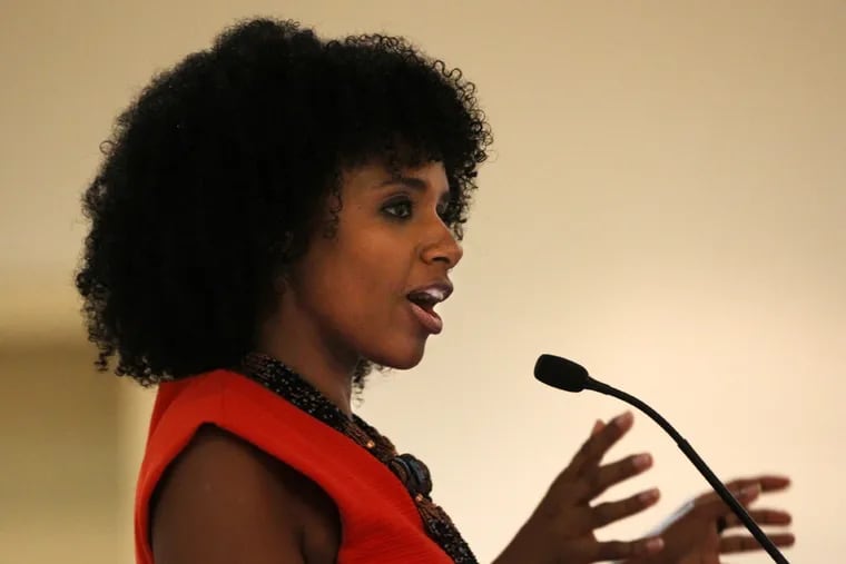 Keynote speaker Rahiel Testamariam tells her story to the NAACP youth at a luncheon at the Sheraton on Monday afternoon. The NAACP is reaching out to young people to try to make the oldest civil rights organization relevant in troubling days for African Americans.