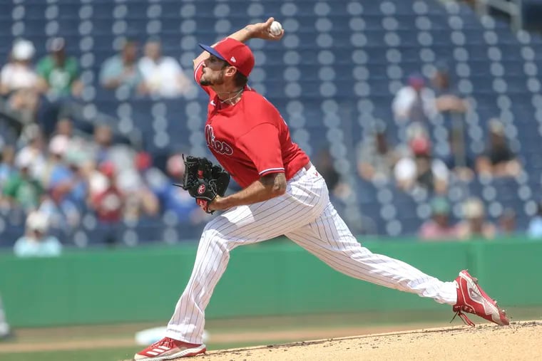 Zach Eflin pitches against the Yankees on Wednesday in Clearwater, Fla.