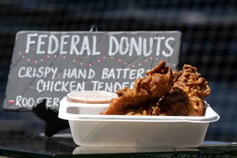 Federal Donuts crispy batter chicken tenders at Citizens Bank Park.
