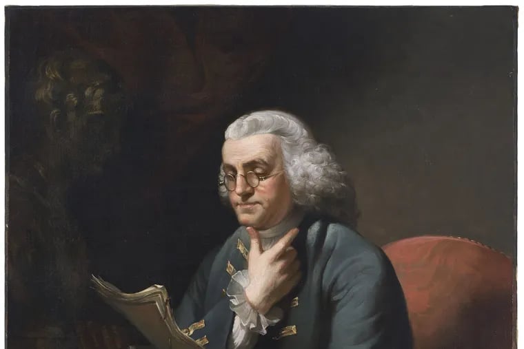 The 1834 painting of Benjamin Franklin by Philadelphia artist Thomas Sully, which is being auctioned off by Franklin's descendants.