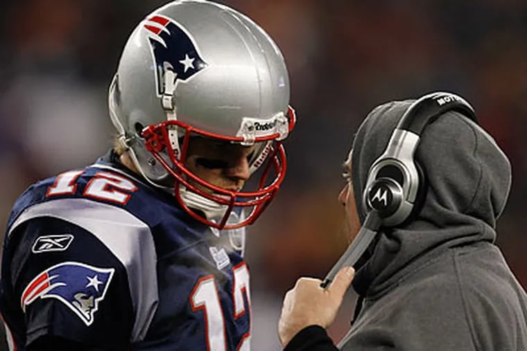 Tom Brady and Bill Belichick form the quarterback-coach pair with the most Super Bowl appearances. (Elise Amendola/AP)