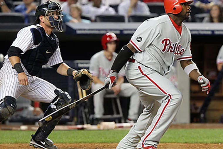 Ryan Howard and the Phillies defeated the Yankees, 7-1, Wednesday. (AP Photo/Seth Wenig)