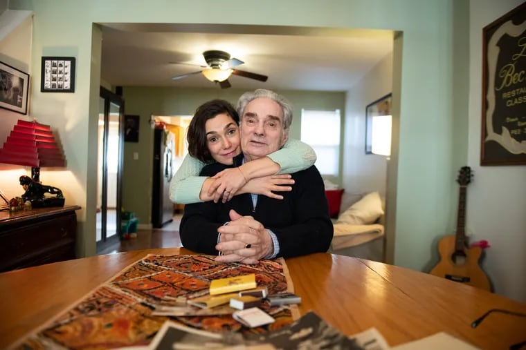 Chef Georges Perrier with his daughter, Genevieve, at her home in Philadelphia on Nov. 21, 2022.