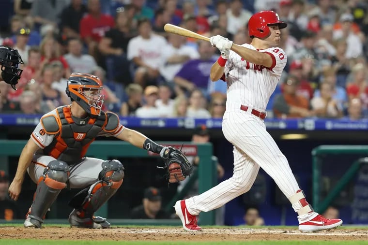 Despite his recent hot streak at the plate, the Phillies optioned Adam Haseley to triple-A on Thursday to open a roster spot for outfielder Jay Bruce to come off the injured list.