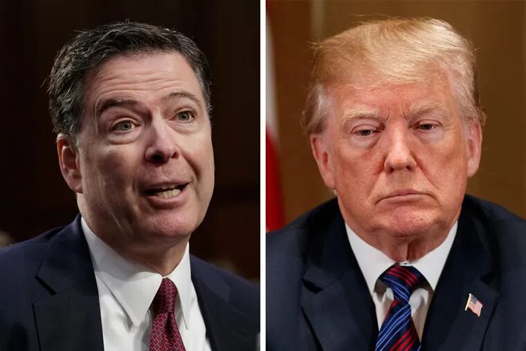 After details from James Comey’s new book were released by media outlets, President Trump blasted his former FBI director as an “untruthful slime ball.”