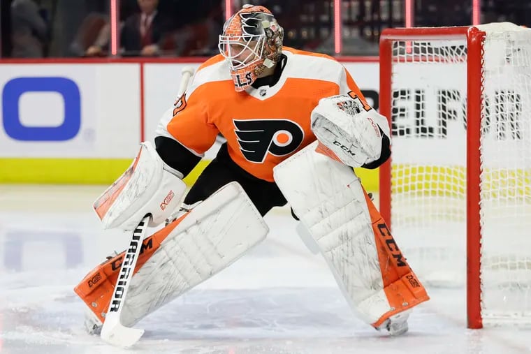 Flyers goaltender Brian Elliott had a 5-1-1 record and a 2.06 goals-against average while Carter Hart was sidelined.