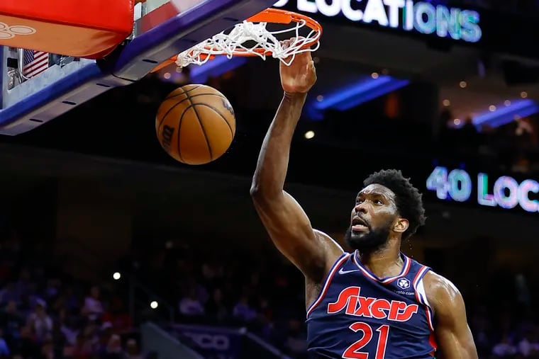 Sixers center Joel Embiid is averaging a league-best 30.0 points per game.