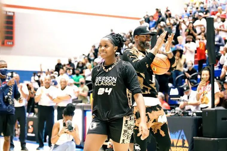 Raven Johnson received the loudest ovation during Saturday's introductions at the 2021 Iverson Classic.