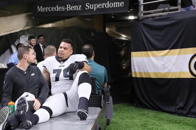 Will Eagles guard Brandon Brooks be ready to play Sunday after tearing his Achilles in a playoff loss to the Saints in January?