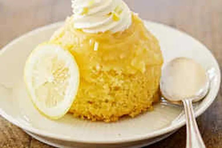 Microwaveable desserts are rarely delicious, but Tracy Claros' English Lemon Pudding tastes like homemade. A true Brit who lives and bakes in Austin, Texas, now, Claros makes a light, moist lemon cake topped with tart lemon sauce. It took gold at New York's Fancy Food Show.
