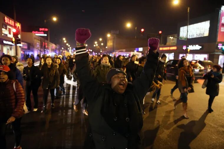 Community reaction in Chicago after the release of the 2014 video of Laquan McDonald being shot by Chicago police officer Jason Van Dyke.