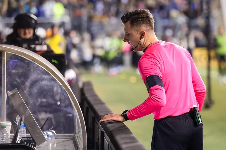 MLS will have replacement referees to start the first year where video review decisions will be announced in stadiums.