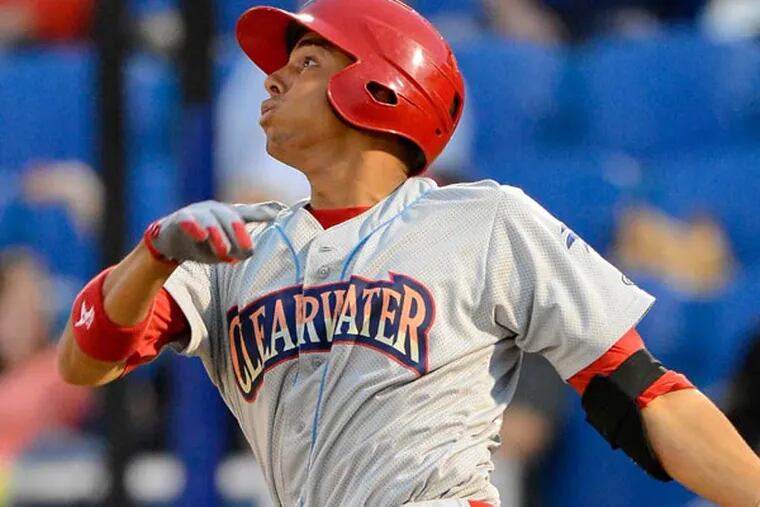 Clearwater Threshers outfielder Aaron Altherr. (Mike Janes/Four Seam Images via AP Images)