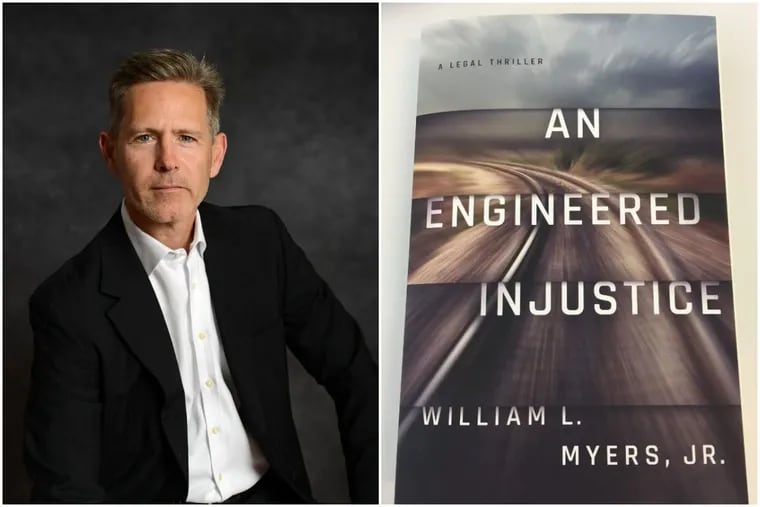 Author and attorney William L. Myers, Jr., and his second book, “An Engineered Injustice.”