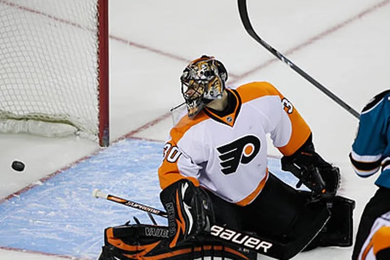 Ilya Bryzgalov allowed the game's only goal within 90 seconds of the opening faceoff. (Paul Sakuma/AP)
