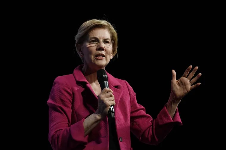 2020 Democratic presidential candidate Elizabeth Warren speaks at the "2019 We The People Membership Forum"  April 1, 2019 in Washington, DC. She announced a sweeping student debt and tuition plan Monday.