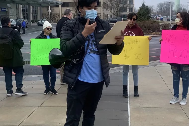 Armando Jimenez-Carbarin, a lead organizer for Make the Road Pennsylvania, spoke at a rally last year outside of Lehigh Valley Health Network-Cedar Crest Hospital in Allentown, where immigration advocates sought to stop the "medical deportation" of a comatose woman to her Dominican Republic homeland.