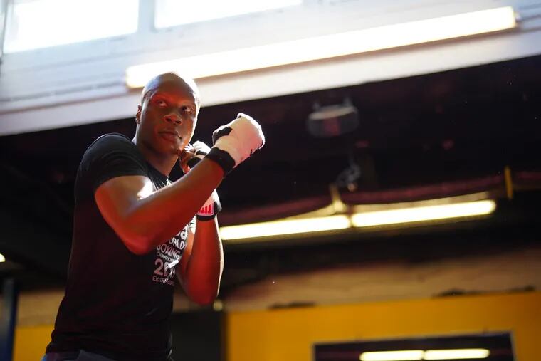 Professional Boxer Atif Oberlton training at Pivott Boxing Academy in North Philadelphia, September 24, 2021.