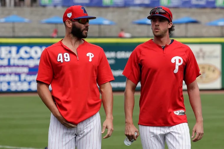 Jake Arrieta (left) and Aaron Nola will need to stay healthy. But if they do, will they be enough?