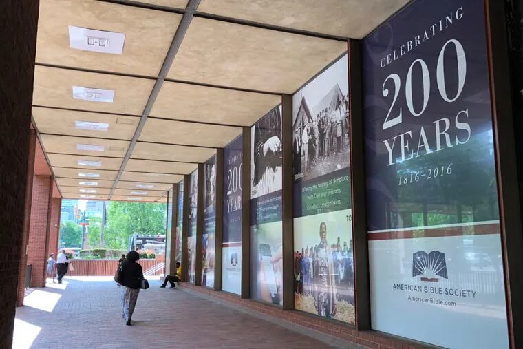 The American Bible Society is headquartered next to Independence Mall in Philadelphia. A new policy is stirring backlash among some staff members.