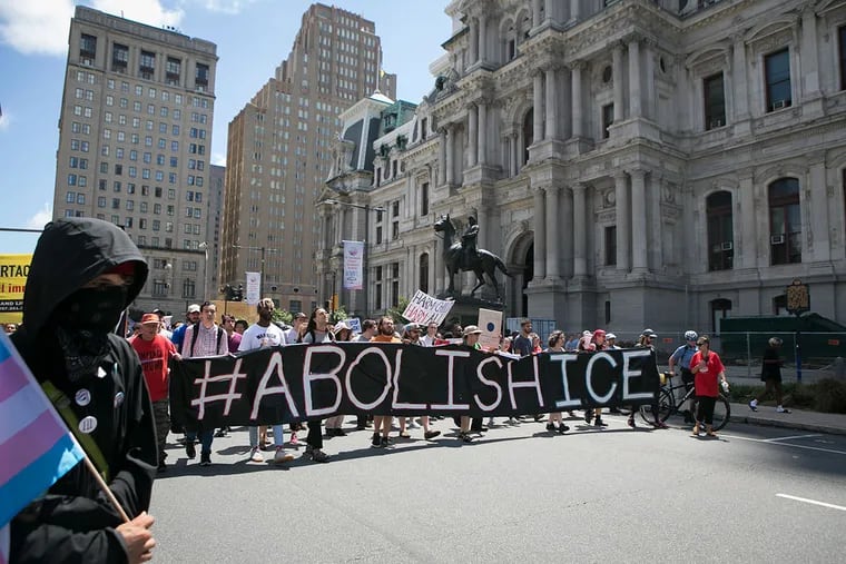 In August, demonstrators launched an anti-ICE protest, marching from the Liberty Bell to City Hall, passing the ICE office at 8th and Arch Streets on their way. They called for the closure of the Berks Family Detention Center.