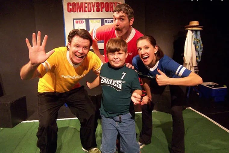 Adults compete for kid laughs Sunday at ComedySportz for Kids at the Playground.